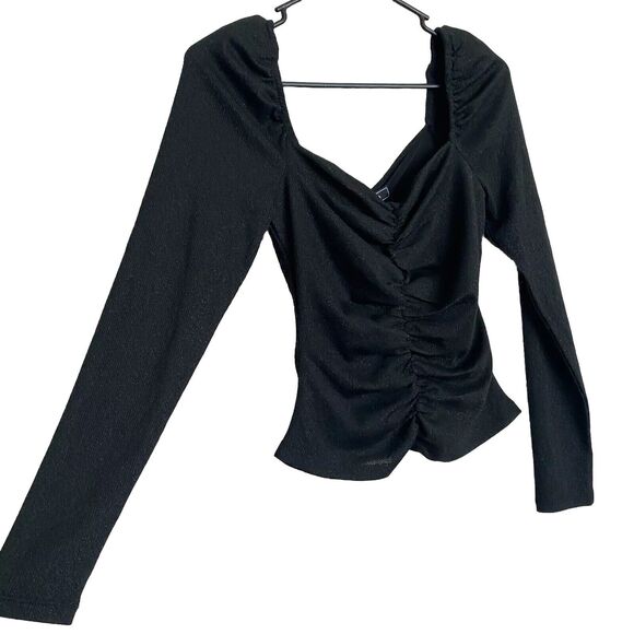 NWT BCBGMAXAZRIA Top Ruched Bodice Sweetheart Neckline Sz XXS Whimsigoth Witchy - Picture 3 of 9